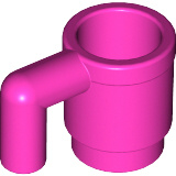 Lego hrnek, hrneček, tmavě růžová (4243575, 4618670)